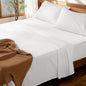 LBRO2M 100% Cotton Sheets Set Deep Pocket 19", 1000 Thread Count Full Size 4 Piece Bed Sheet Sets Soft Comfortable Bedding All Season (Full, White)