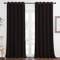 NICETOWN Blackout Curtain Drape for Bedroom - Light Reducing Thermal Insulated Solid Grommet Room Darkening Window Curtain 90 inches Long for Living Room (Toffee Brown, 1 Piece, W66 x L90)