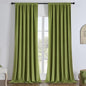 Joydeco Customized Curtains, 100% Blackout Curtains for Bedroom and Living Room, Heavy Duty Luxury Thermal Insulated Moss Green Velvet Curtains Rod Pocket & Back Tab 1 Panel, Custom Size