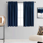 DONREN 48 Inch Curtains for Boy's Room - Blackout Thermal Insulated Window Drapes with Rod Pocket for Short Windows (2 Panels,52 x 48 Inch,Navy Blue)