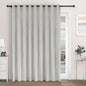 Macochico 120" Wx84 L 100% Blackout Chenille Curtains for Sliding Door Living Room Bedroom, Luxury Drapery for Hotel Home Theater, White Thermal Window Treatments with Tieback, Grommet, 1 Panel