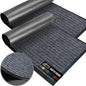 GORILLA GRIP Waterproof Traffic Guard Door Mat, 2 Pack Heavy Duty Entryway Mats, Strong Rubber Back Commercial Rugs for Office Hallway, Garage Floor and Home, Low Profile Carpet, 35x23, Charcoal Gray