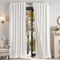 Lazzzy White Blackout Velvet Curtains for Living Room Bedroom 96 Inch Long Insulated Lined Drapes Rod Pocket Modern Window Treatments 2 Panels Set