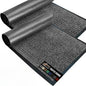 GORILLA GRIP Waterproof Traffic Guard Door Mat, 2 Pack Heavy Duty Entryway Mats, Strong Rubber Back Commercial Rugs for Office Hallway, Garage Floor and Home, Low Profile Carpet, 29x17, Light Gray
