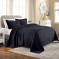 Superior 3 Piece Basketweave Cotton Bedspread Set, Home Bed Decor, Decorative Bed Spread, 2 Pillow Shams, Medium Weight Blanket, Matelasse Coverlet Bedding, Geometric Lattice Pattern, Full, Navy Blue