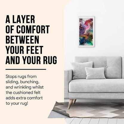 Premium Felt Rug Pad 8x10 Feet, Thick Rug Pads for Hardwood Floors, Laminate, Vinyl, Stone, Carpet & Tile, Under Rug Padding