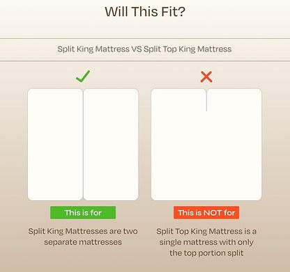 California Design Den Split King Sheets Sets for Adjustable Bed, Soft 800 Thread Count Sateen, 100% Cotton Set, Includes Twin XL Fitted Sheets - True Ivory