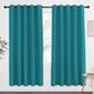 NICETOWN Room Darkening Window Curtain for Sliding Door - Thermal Insulated Solid Grommet Light & Sound Blocking Blackout Drapes for Bedroom/Living Room (Peacock Teal, 1 Panel, W66 x L72)