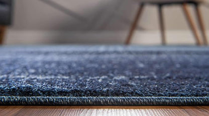 Unique Loom Del Mar Collection Area Rug - Jennifer (10' x 14' 1" Rectangle, Blue/ Navy Blue)