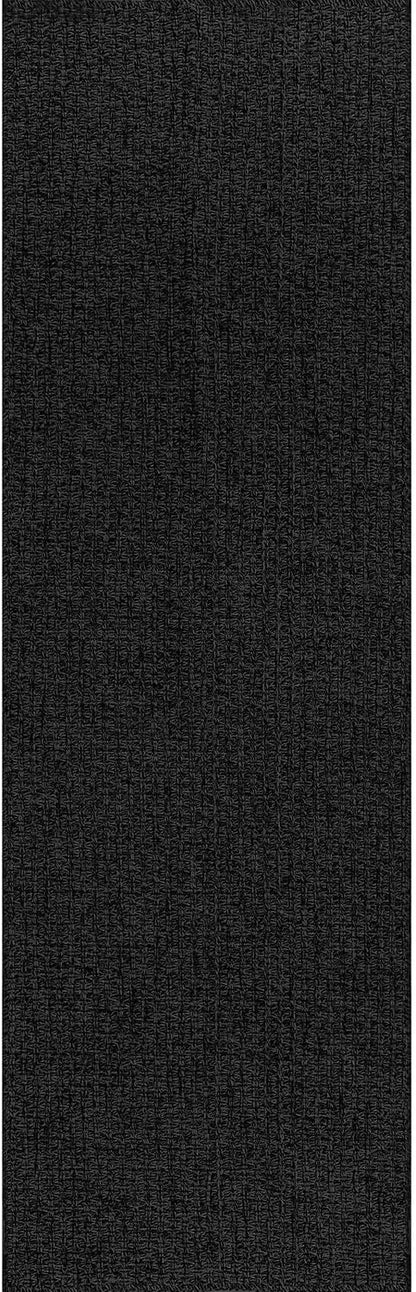 Easy Jute Runner Rug 2x7 Indoor Outdoor Natural Rugs Solid Fiber Rug Woven Area Rug Boho Easy Clean Inside Carpet for Living Room Bedroom Dining Room Hallway or Outdoor Patio Porch (2 X 7 Dark Grey)