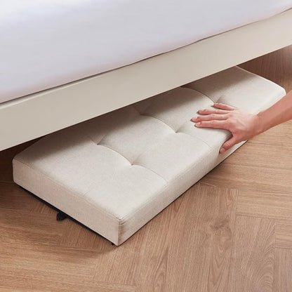 Ornavo Home 30 Inch Storage Ottoman, Large Storage Bench, Ottoman with Storage with Legs, Foot Rest Stool, Bedroom Bench - Beige
