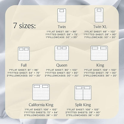 LuxClub 4 PC Sheet Set Bed Sheets Deep Pockets 16" Eco Friendly Wrinkle Free Cooling Machine Washable Hotel Bedding Silky Soft - Baby Blue Full