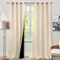 BGment Thermal Insulated 100% Blackout Curtains 108 Inch Length 2 Panels, Total Light Blocking Curtains for Bedroom, Grommet Window Drapes with Thick Black Liner, 52 Inch Wide Each Panel, Champagne