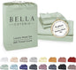 Bella Coterie Luxury Bamboo Viscose Queen Size Sheet Set | 100% Organically Grown | Ultra Soft | Cooling for Hot Sleepers | 18" Deep Pocket [Sea Glass]