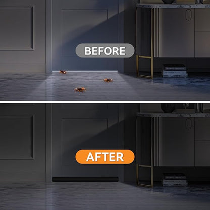 (2 Pack) Under Door Draft Stopper, Under Door Blocker Size of Adjustable Size from 30" to 36", Easy Install,Gap Filler, Reduces Air Draft, Noise & Sound, Door Seal for Improved Insulation