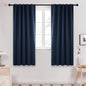 Deconovo Blackout Curtains, Thermal Insulated, W42 x L72 2 Panels, Back Tab, Machine Washable, Room-Darkening Drapes for Bedroom/Living Room Navy Blue