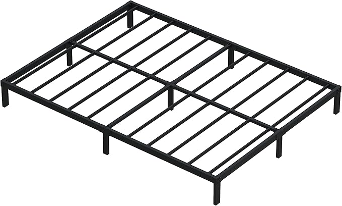 9 Inch Full Size Bed Frame Heavy Duty Low Profile Metal Platform No Box Spring Needed Mattress Foundation, Easy to Assembly, Noise Free, Black