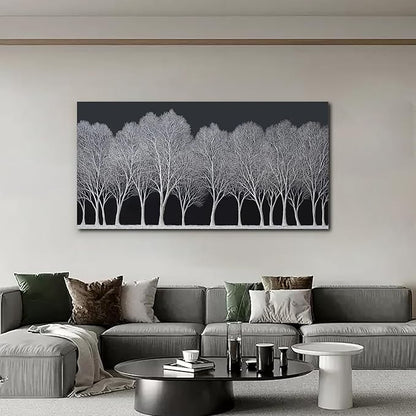 Trogonup Black and White Wall Art for Bedroom Large Forest Picture Landscape Tree Artwork for Living Room Home Office Modern Canvas Prints Ready to Hang 29"x58"