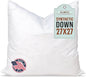 Pillowflex Synthetic Down Pillow Insert - 27x27 - Down Alternative Ultra Soft Large Square European Throw Pillow, Machine Washable - Couch Euro Sham, Lumbar, Bed, Sofa - 1 Decorative Accent Form