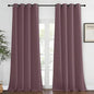 NICETOWN Blackout Living Room Curtain 108 inches Long - Grommet Thermal Insulated Cold & Heat Blocking Window Treatment Sound Reducing Drape for Bedroom (Dry Rose, 1 Piece, W52 x L108)
