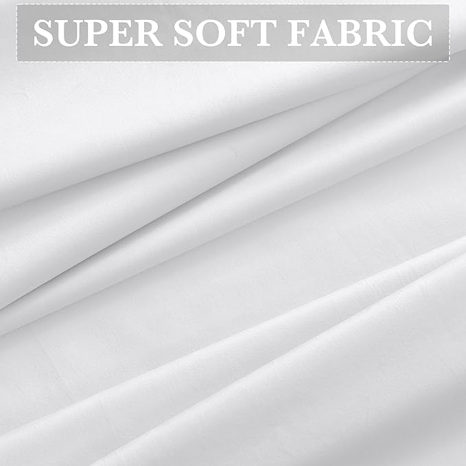 RYB HOME 100% Blackout White Velvet Curtains for Bedroom, Back Tab and Rod Pocket Thermal Insulated Room Darkening Curtains 84 inches Long for Living Room Nursery, White, 52W x 84L, 2 Panels
