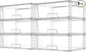 Vtopmart 6 Pack Large Stackable Storage Drawers,Easily Assemble Acrylic Bathroom Closet Undersink Organizers and Storage,Plastic Storage Bins for Kitchen Cabinets,Pantry,Makeup,Medicine Organization