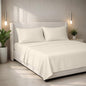 Mayfair Linen 100% Egyptian Cotton King Sheets Set - 2000 Series Luxury Sheets King Size Bed Set, Silky Soft & Cooling, Sateen Weave 17" Extra Deep Pocket Hotel Collection Sheet (4 Pc, Ivory)