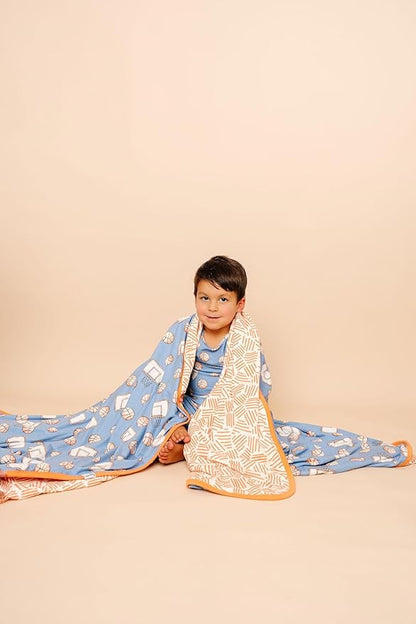 Copper Pearl Jumbo Premium Knit 3 Layer Stretchy Throw Blanket 'Dunk'