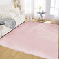 Latepis Pink Rugs for Bedroom Grils 4x6 Washable Fluffy Non-Slip Rug Soft Faux Rabbit Fur Furry Rug for Living Room, Playroom, Nursery and Dorm