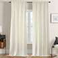 Joydeco White Velvet Curtains 120 inch Length 2 Panels, Luxury Blackout Rod Pocket Thermal Insulated Window Curtains, Super Soft Room Darkening Drapes for Living Dining Room Bedroom,W52 x L120 inches