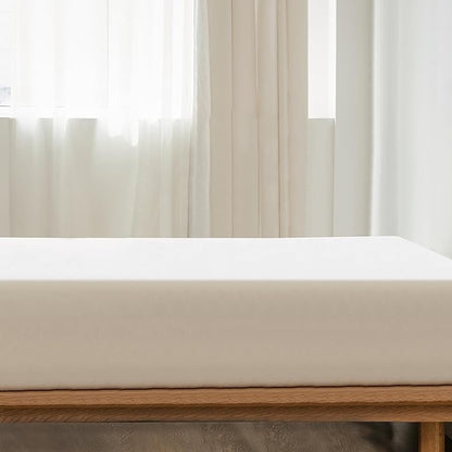 MooMee Fitted Bottom Sheet Only 100% Washed Cotton Linen Like Textured Breathable Durable Soft Comfy Deep Pocket Fits Mattress up to 17" (Cream White, King
