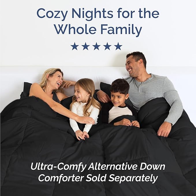 Twin Size 3 Piece Sheet Set - Comfy Breathable & Cooling Bed Sheets Set - Hotel Luxury Bedding for Women, Men, Kids, Teens, Boys & Girls - Deep Pockets, Ultra-Soft and Wrinkle Free - Oeko-Tex - Black