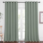 NICETOWN Sage Green Blackout Curtains for Bedroom - Grommet Thermal Insulated Family Home Window Treatments Solid Room Darkening Privacy Drape for Living Room (W66 x L102, 1 Panel)