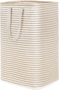 Lifewit Laundry Hamper Large Collapsible Laundry Basket, Freestanding Waterproof Clothes Hamper Storage with Easy Carry Handles for Clothes in Bedroom Bathroom College Dorm for Adults,Beige, 80L