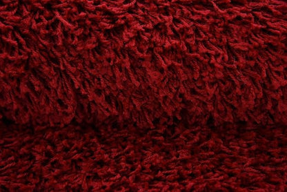 Unique Loom Solid Shag Collection Area Rug (9' x 12' 2" Rectangle Cherry Red)