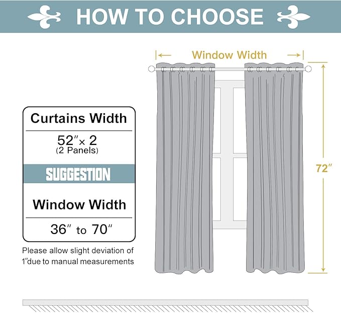ChrisDowa Grommet Room Darkening Curtains for Bedroom and Living Room - 2 Panels Set Thermal Insulated Blackout Curtains (Cappuccino, 52W x 72L)