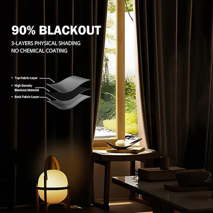 Room Divider Ceiling Mounted Curtains Track Sets Extra Wide Blackout Curtain Flexible Tracks for Bedroom Privacy Partition Separator, 1 Panel Light Grey Drape and White Rail, W12.5 x H9ft