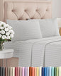 King Size 4 Piece Sheet Set - Comfy Breathable & Cooling Bed Sheets Set - Hotel Luxury Bedding for Women, Men, Kids, Teens, Boys & Girls - Deep Pockets, Soft, Wrinkle Free - Oeko-Tex - Grey Stripes 2