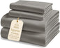 100% Egyptian Cotton Sheets Queen Size Bed Set – 1000 Thread Count Cooling & Breathable Sateen Queen Sheets Set, Authentic Long-Staple Cotton for Lasting Softness, Snug Fit 15" Deep Pocket - Charcoal