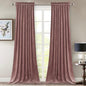 StangH Wild Rose Velvet Curtains 105 inches Romantic Thermal Insulated Drapes for Living Room, Soft Noise Reducing Curtains for Bedroom, W52 x L105, 2 Panels