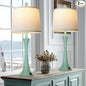 Coastal Modern Green Table Lamps Set of 2 for Living Room, 27.5" Tall Bedside Lamp with USB Charging Port,3-Way Dimmable Touch Nightstand Lamp for Bedroom Desk Side Table Office,Green