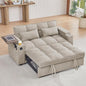 65" Loveseat Sofa, Modern Couches for Living Room,Corduroy Recliner, Dual armrest Storage Space, Integrated Spring Cushion, Solid Wood Frame, Built-in USB Charging Port