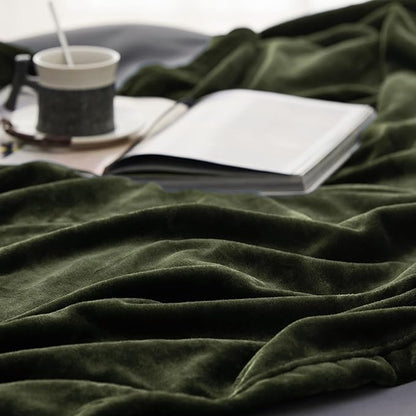 Bedsure Fleece Blankets King Size Oive Green - Bed Blanket Soft Lightweight Plush Cozy Fuzzy Luxury Microfiber, 108x90 inches