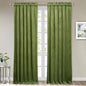 StangH Grass Green Curtains Velvet Drapes 108 inches Long Light Blocking Patio Door Curtain Panels Rod Pocket Window Treatment Set for Villa Parlor Holiday Decor, W52 x L108, 2 Panels