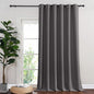 NICETOWN Blackout Sliding Glass Door Curtain 144 inches Long, Grommet Thermal Insulated Light & Heat Blocking Curtain & Drape Window Treatment for French Door, Grey, W80 x L144, 1 Panel