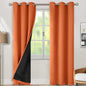 BGment Thermal Insulated 100% Blackout Curtains 84 Inch Length 2 Panels, Total Light Blocking Curtains for Bedroom, Grommet Window Drapes with Thick Black Liner, 42 Inch Wide Each Panel, Burnt Orange