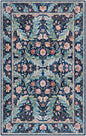 Gertmenian Indoor Boho Area Rug | Home Decor for Entryway, Bedroom, Living Room, Office, Kitchen | Non Slip, Soft, Printed Accent Rugs | Altair, Navy, 3x5 Small, 24510