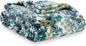 Berkshire Blanket-Classic Heavyweight Warm Soft Printed VelvetLoft® Plush Blanket, King Size Soft Fuzzy Blanket for Couch Sofa Bed, Floral Green, 90in x 108in