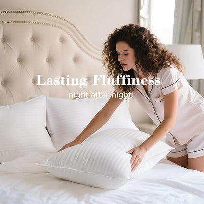 viewstar Bed Pillows Queen Size Set of 2, Hotel Collection, Down Alternative Pillow for Back, Stomach or Side Sleepers, Soft