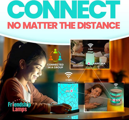 Friendship Lamp® by Filimin Classic - Best Friend Lamps Wi-Fi Touch Lamp LED Light for Long-Distance, Connection, Relationship, Friendship, Gifts, Love, 200+ Colors, App Setup - Set of 6